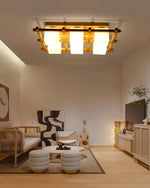 Japanese Style Lattice Ceiling Lamp