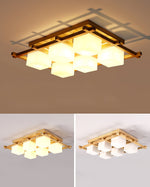 Japanese Style Lattice Ceiling Lamp