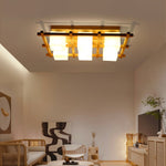 Japanese Style Lattice Ceiling Lamp
