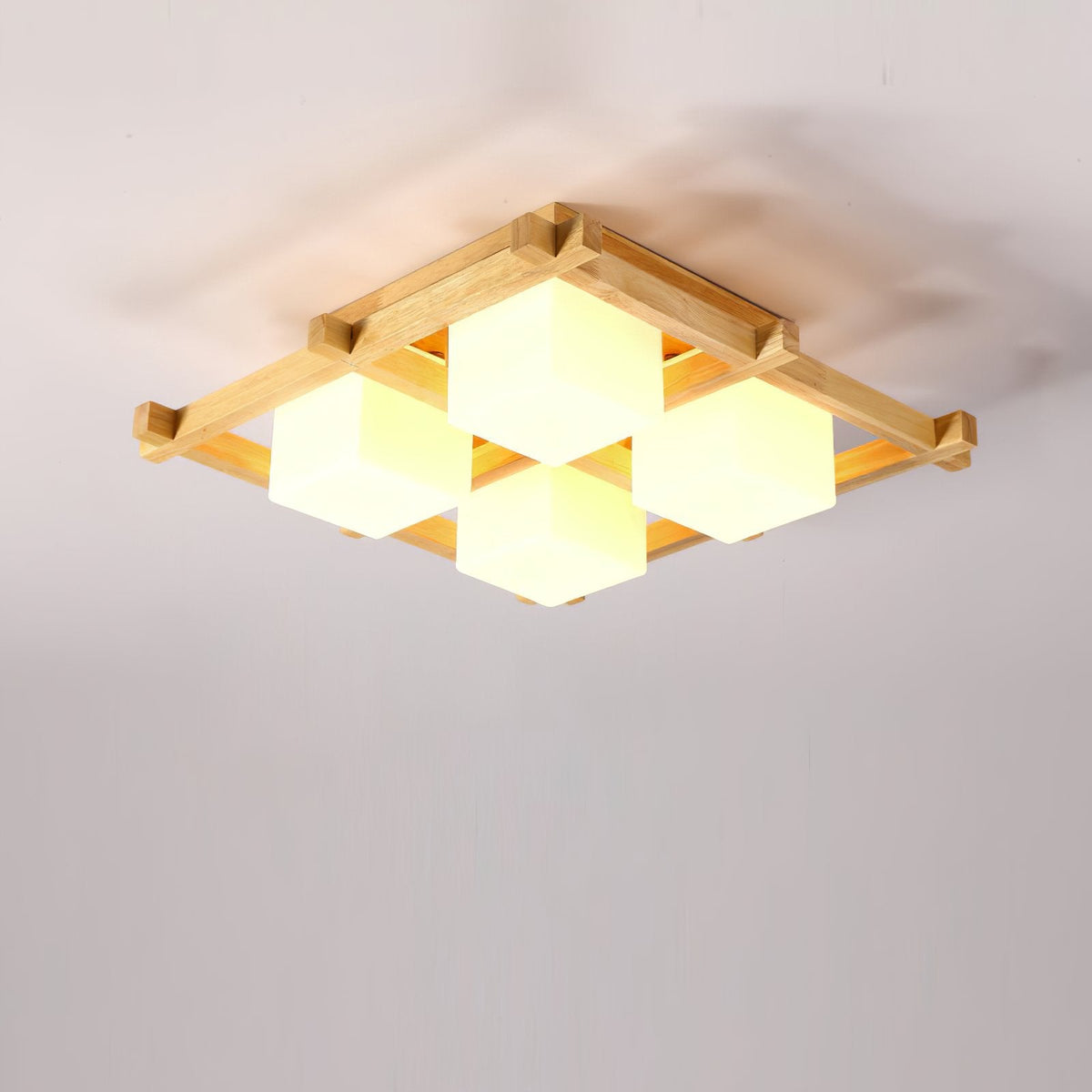 Japanese Style Lattice Ceiling Lamp