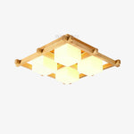 Japanese Style Lattice Ceiling Lamp