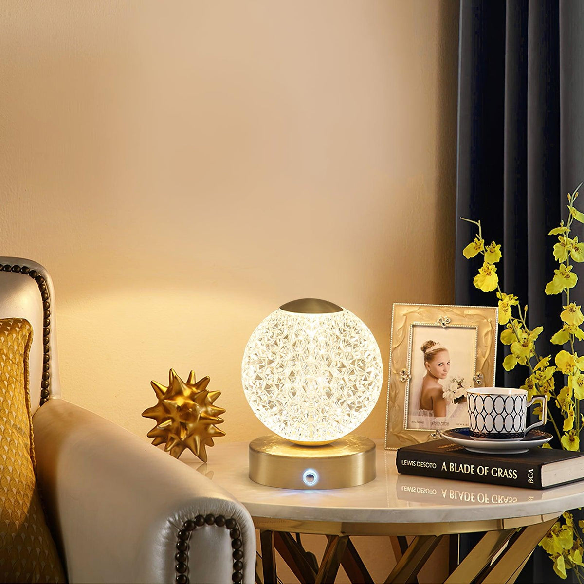 Jarin Diamond Built In Battery Table Lamp