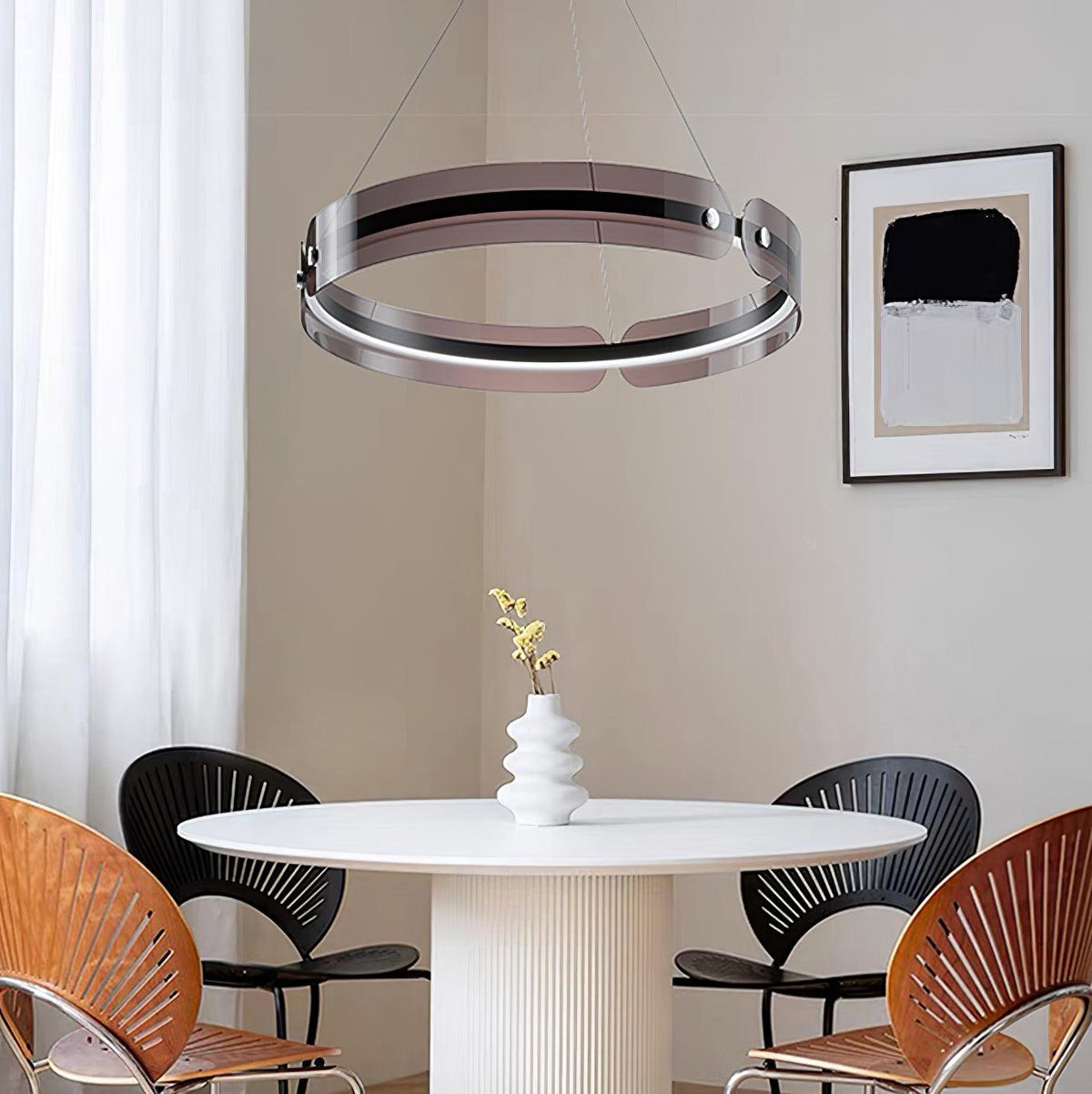 Javor Modern LED Chandelier – Contemporary Acrylic Pendant Light for Dining and Living Spaces