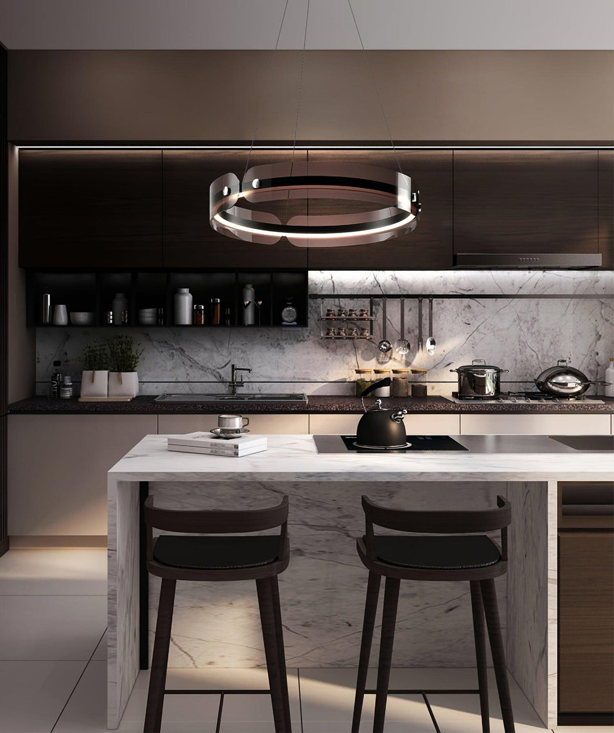 Javor Modern LED Chandelier – Contemporary Acrylic Pendant Light for Dining and Living Spaces