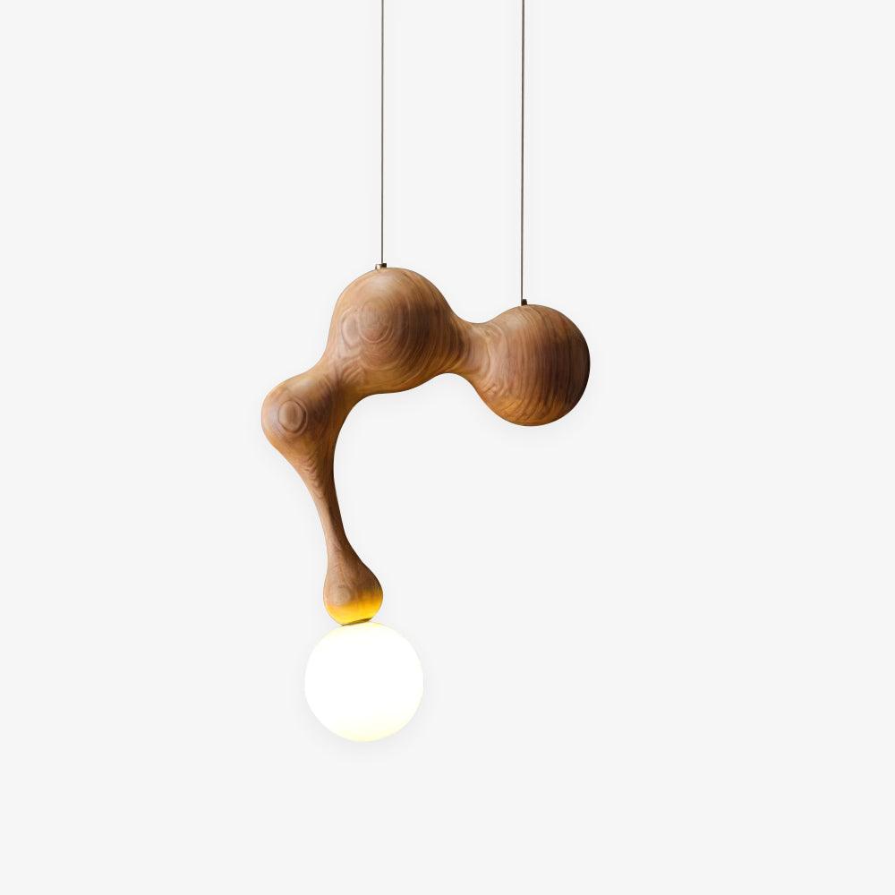 Jenna Wooden Pendant Light – Handcrafted Designer Hanging Lamp for Dining & Living Spaces