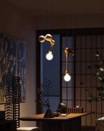 Jenna Wooden Pendant Light – Handcrafted Designer Hanging Lamp for Dining & Living Spaces