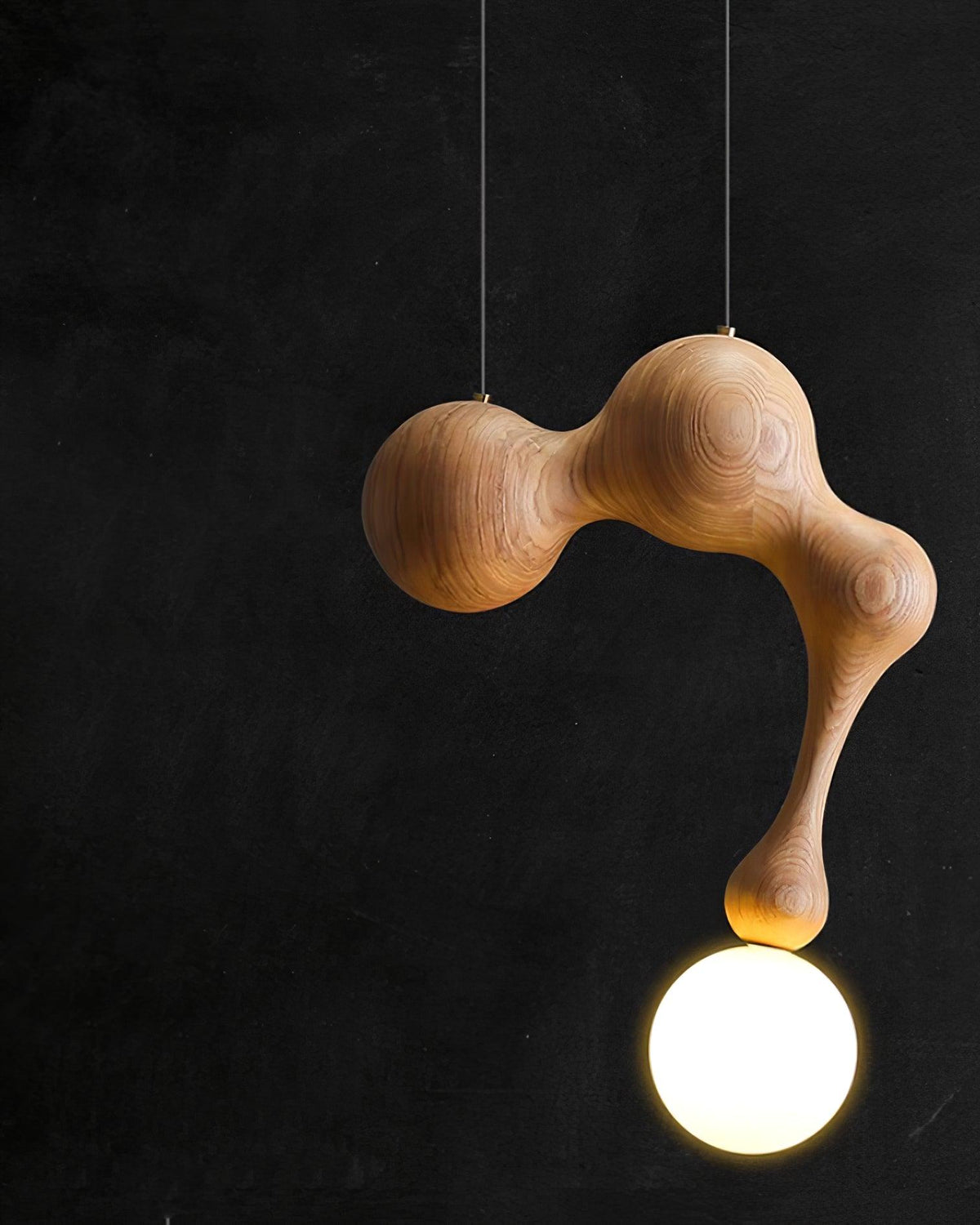 Jenna Wooden Pendant Light – Handcrafted Designer Hanging Lamp for Dining & Living Spaces