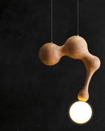 Jenna Wooden Pendant Light – Handcrafted Designer Hanging Lamp for Dining & Living Spaces