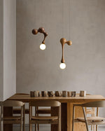Jenna Wooden Pendant Light – Handcrafted Designer Hanging Lamp for Dining & Living Spaces