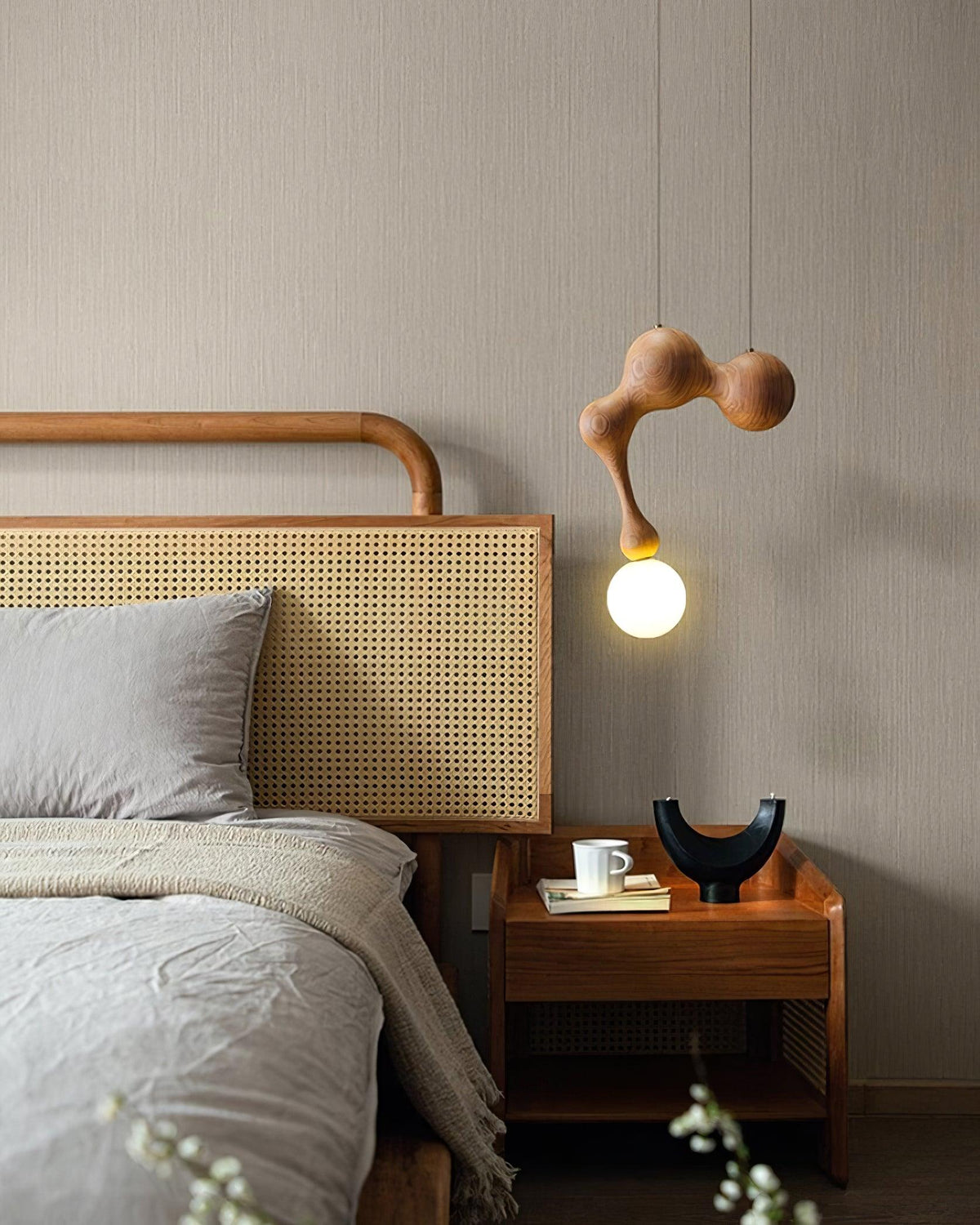 Jenna Wooden Pendant Light – Handcrafted Designer Hanging Lamp for Dining & Living Spaces