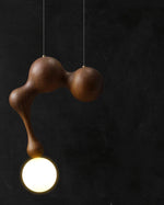 Jenna Wooden Pendant Light – Handcrafted Designer Hanging Lamp for Dining & Living Spaces