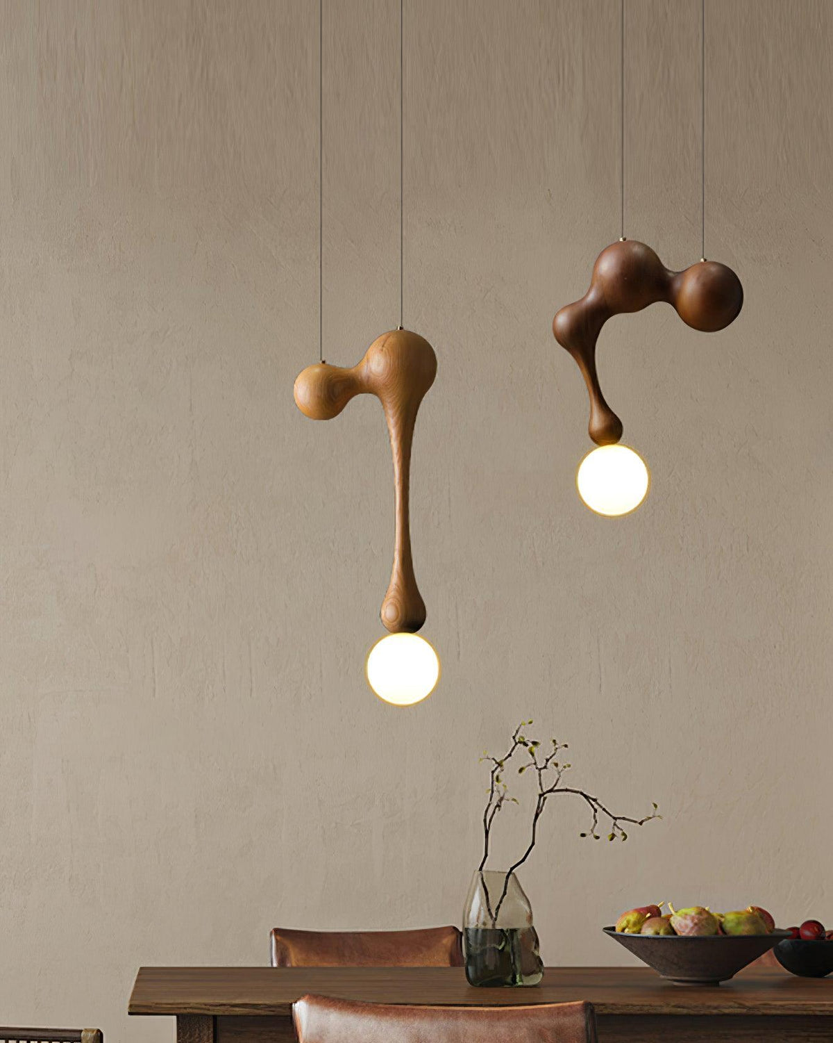 Jenna Wooden Pendant Light – Handcrafted Designer Hanging Lamp for Dining & Living Spaces