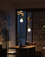 Jenna Wooden Pendant Light – Handcrafted Designer Hanging Lamp for Dining & Living Spaces