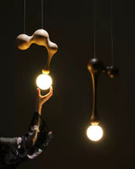 Jenna Wooden Pendant Light – Handcrafted Designer Hanging Lamp for Dining & Living Spaces