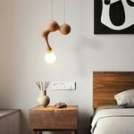 Jenna Wooden Pendant Light – Handcrafted Designer Hanging Lamp for Dining & Living Spaces