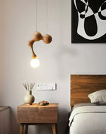 Jenna Wooden Pendant Light – Handcrafted Designer Hanging Lamp for Dining & Living Spaces