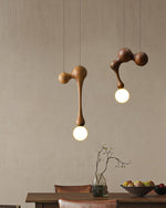 Jenna Wooden Pendant Light – Handcrafted Designer Hanging Lamp for Dining & Living Spaces