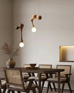 Jenna Wooden Pendant Light – Handcrafted Designer Hanging Lamp for Dining & Living Spaces