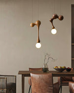 Jenna Wooden Pendant Light – Handcrafted Designer Hanging Lamp for Dining & Living Spaces