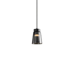 Jerez2 Modern LED Pendant Light in Smokey Gray Glass for Dining Room & Kitchen Island