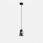 Jerez2 Modern LED Pendant Light in Smokey Gray Glass for Dining Room & Kitchen Island