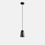 Jerez2 Modern LED Pendant Light in Smokey Gray Glass for Dining Room & Kitchen Island