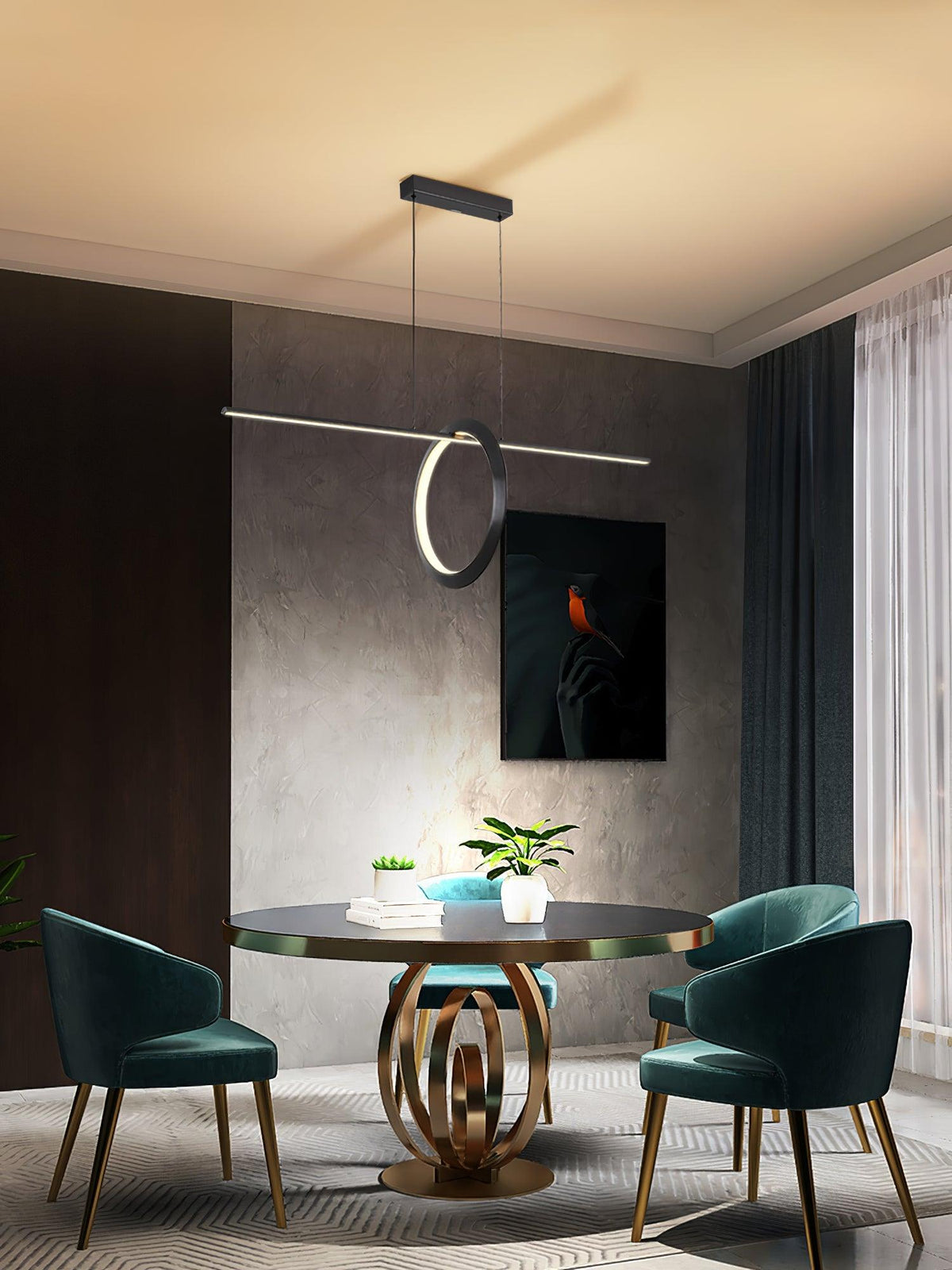 Jonathan LED Linear Pendant Light for Modern Kitchen Island and Dining Room