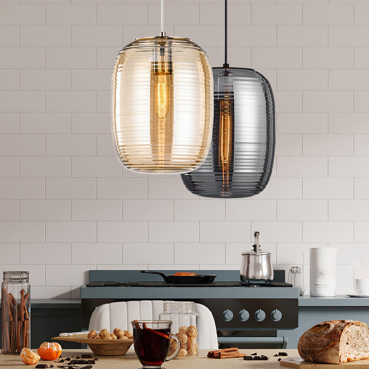 Joselina Glass Pendant Light – Contemporary Gold Finish Ceiling Lamp