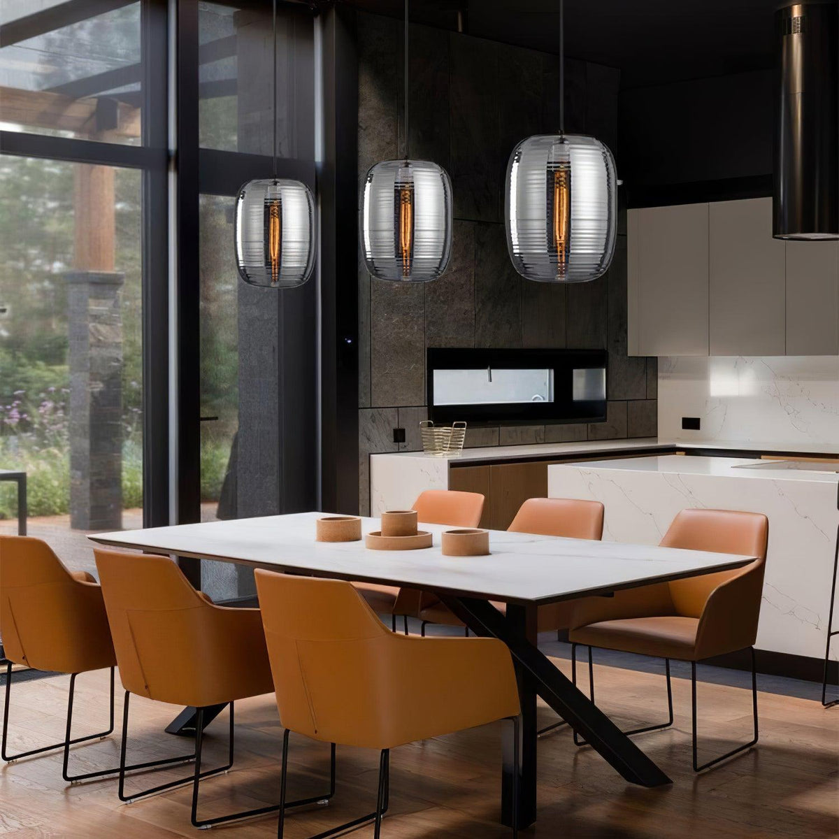 Joselina Glass Pendant Light – Contemporary Gold Finish Ceiling Lamp