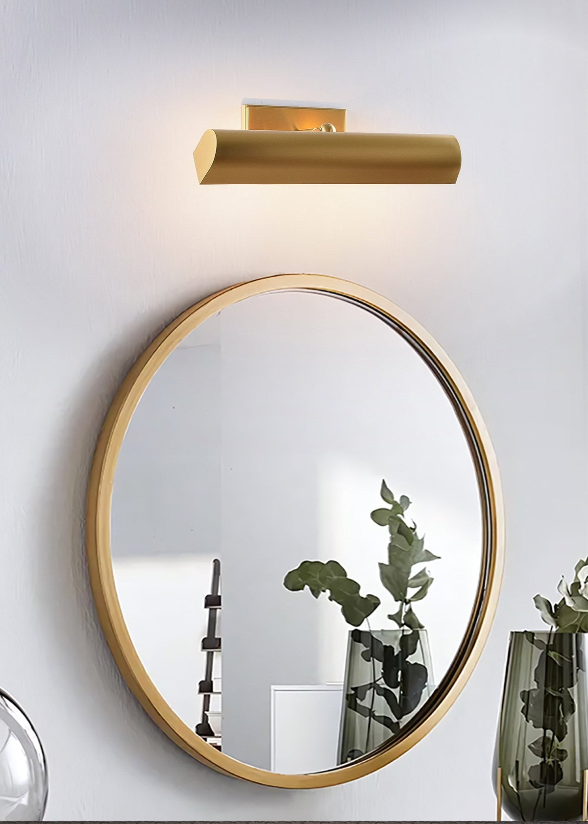 Julian Brass Wall Sconce – Modern Minimalist Cylindrical Wall Light