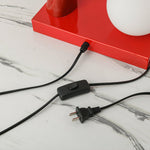 Juni Sculptural Resin Table Lamp with Glass Shade