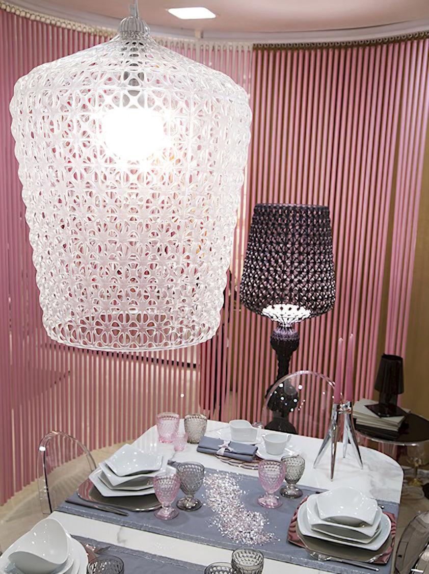 Kabuki Pendant Light – Modern Acrylic LED Hanging Lamp for Dining & Living Spaces