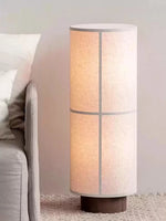 Kanso Glow Floor Lamp – Modern Minimalist Fabric Shade with Walnut Wood Base