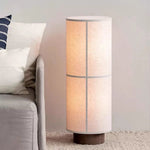 Kanso Glow Floor Lamp – Modern Minimalist Fabric Shade with Walnut Wood Base