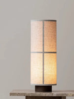 Kanso Glow Floor Lamp – Modern Minimalist Fabric Shade with Walnut Wood Base