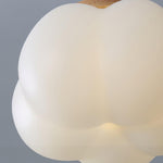 Kapok Flower Mini Flush Mount Ceiling Light in Wood Grain Metal