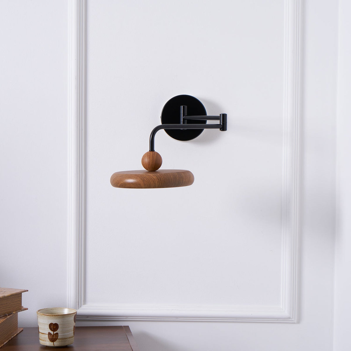 Karlin Swing Arm LED Wall Sconce in Metal and Acrylic