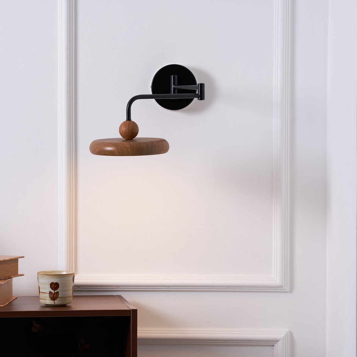 Karlin Swing Arm LED Wall Sconce in Metal and Acrylic