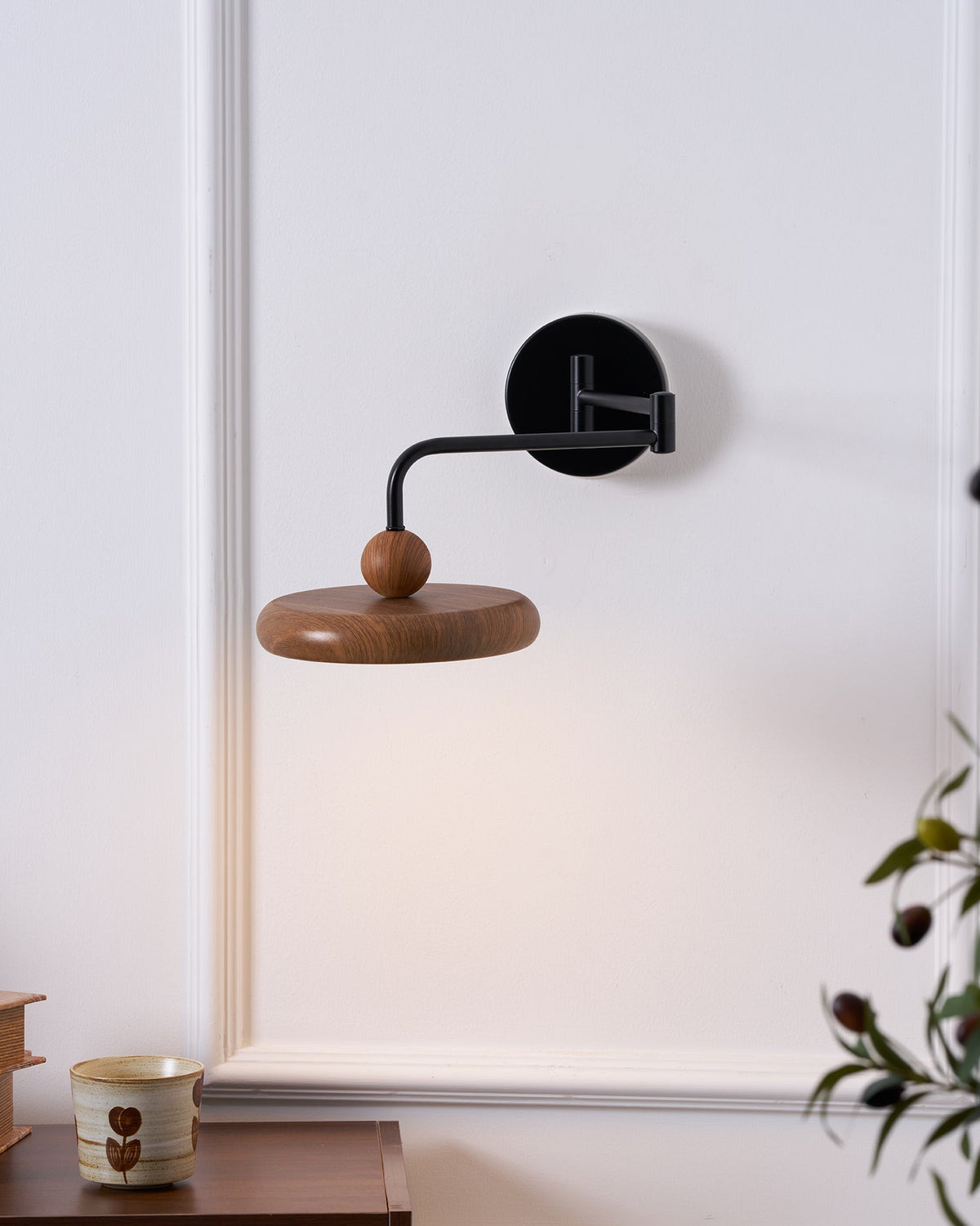 Karlin Swing Arm LED Wall Sconce in Metal and Acrylic