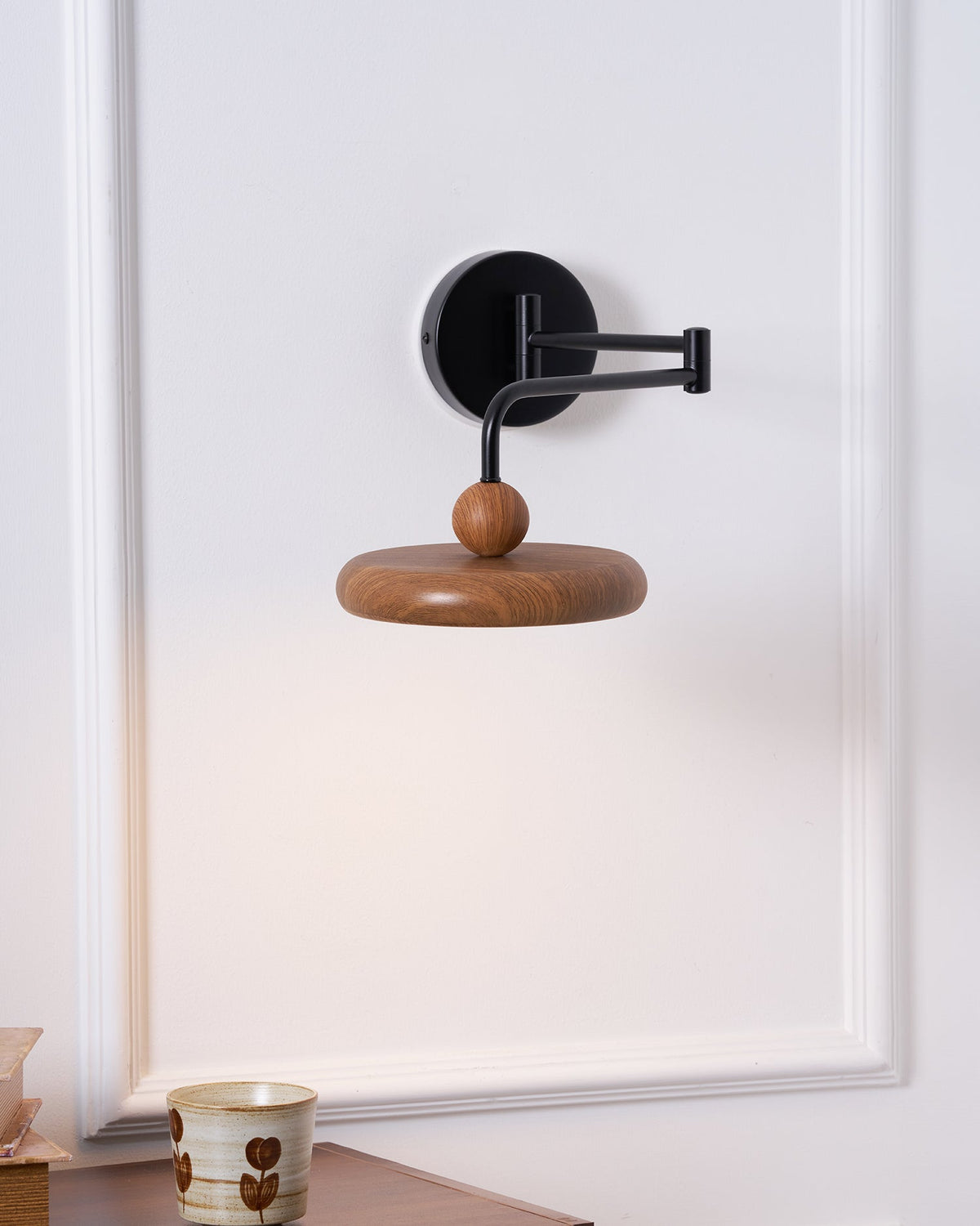 Karlin Swing Arm LED Wall Sconce in Metal and Acrylic