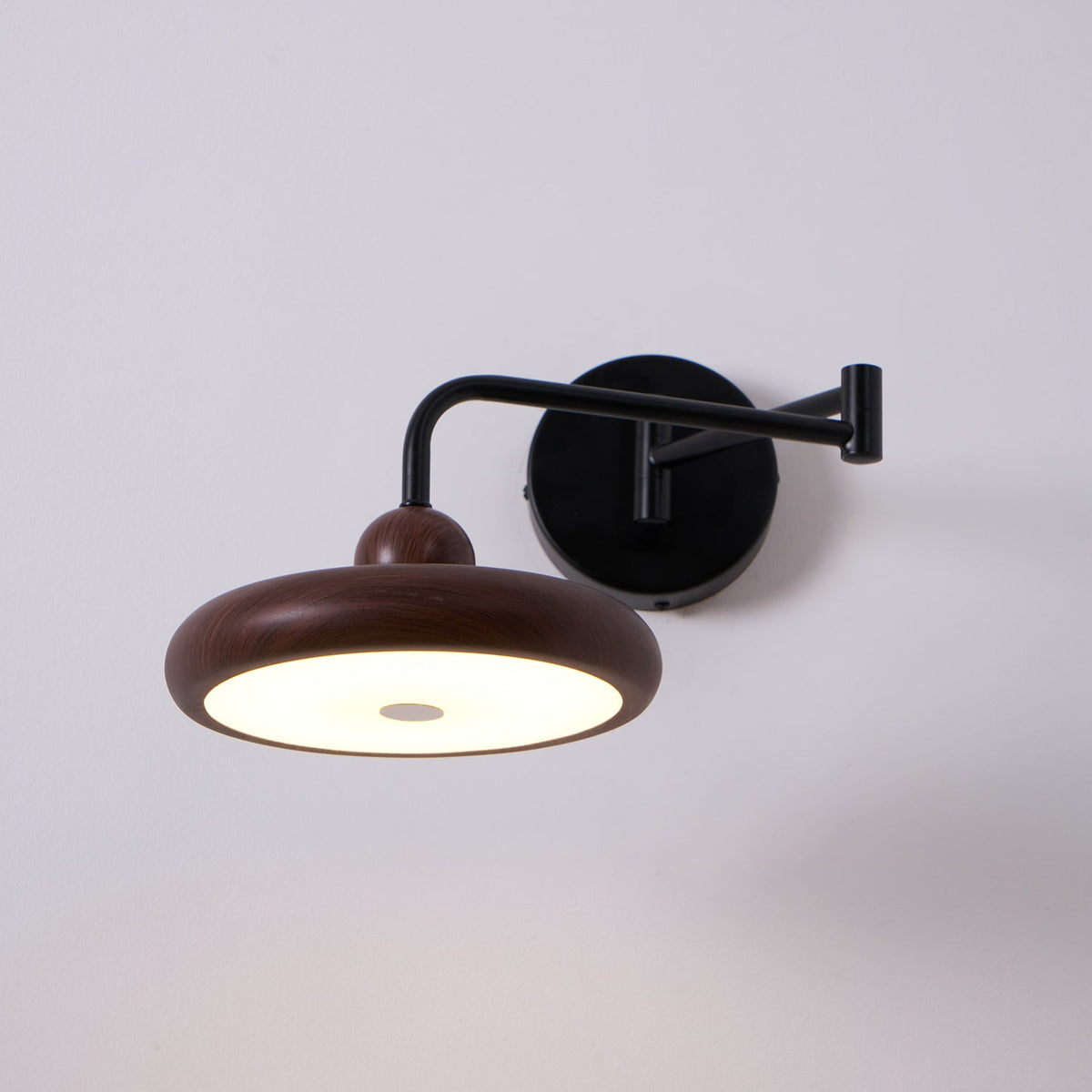 Karlin Swing Arm LED Wall Sconce in Metal and Acrylic