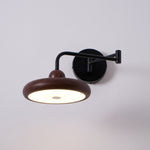 Karlin Swing Arm LED Wall Sconce in Metal and Acrylic