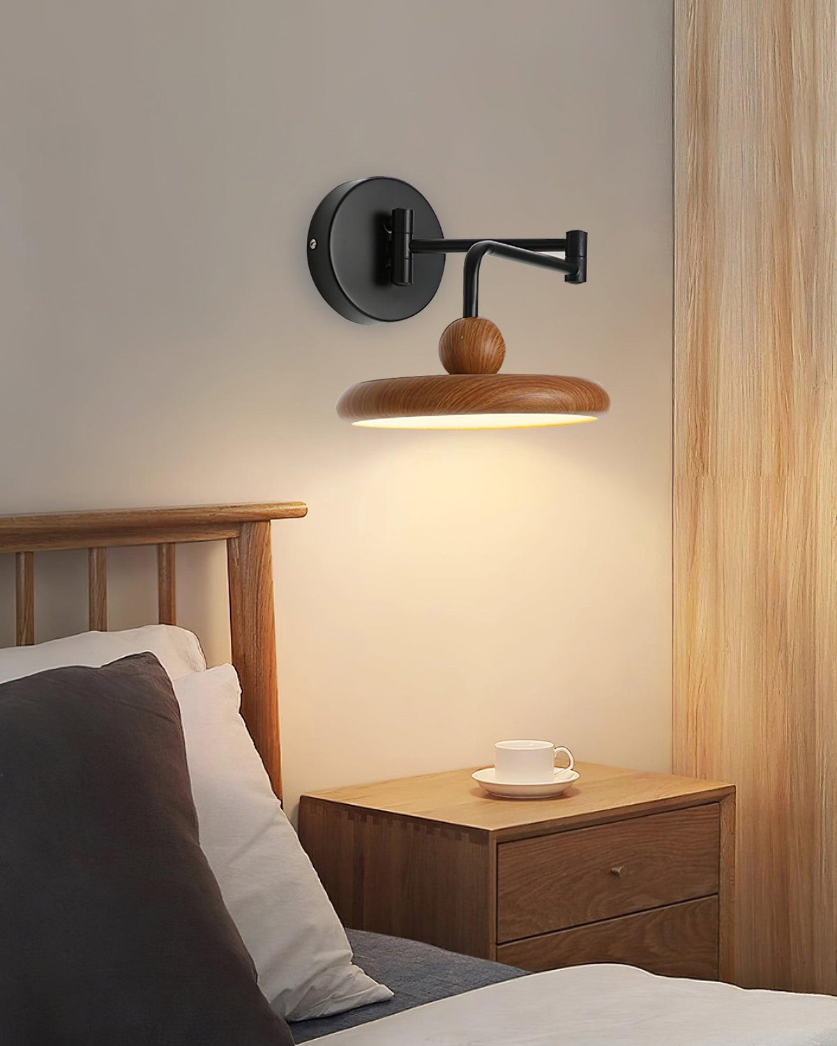 Karlin Swing Arm LED Wall Sconce in Metal and Acrylic