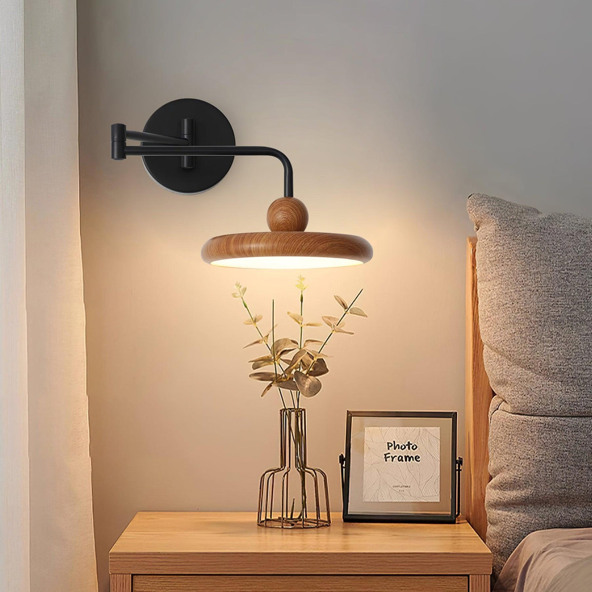 Karlin Swing Arm LED Wall Sconce in Metal and Acrylic