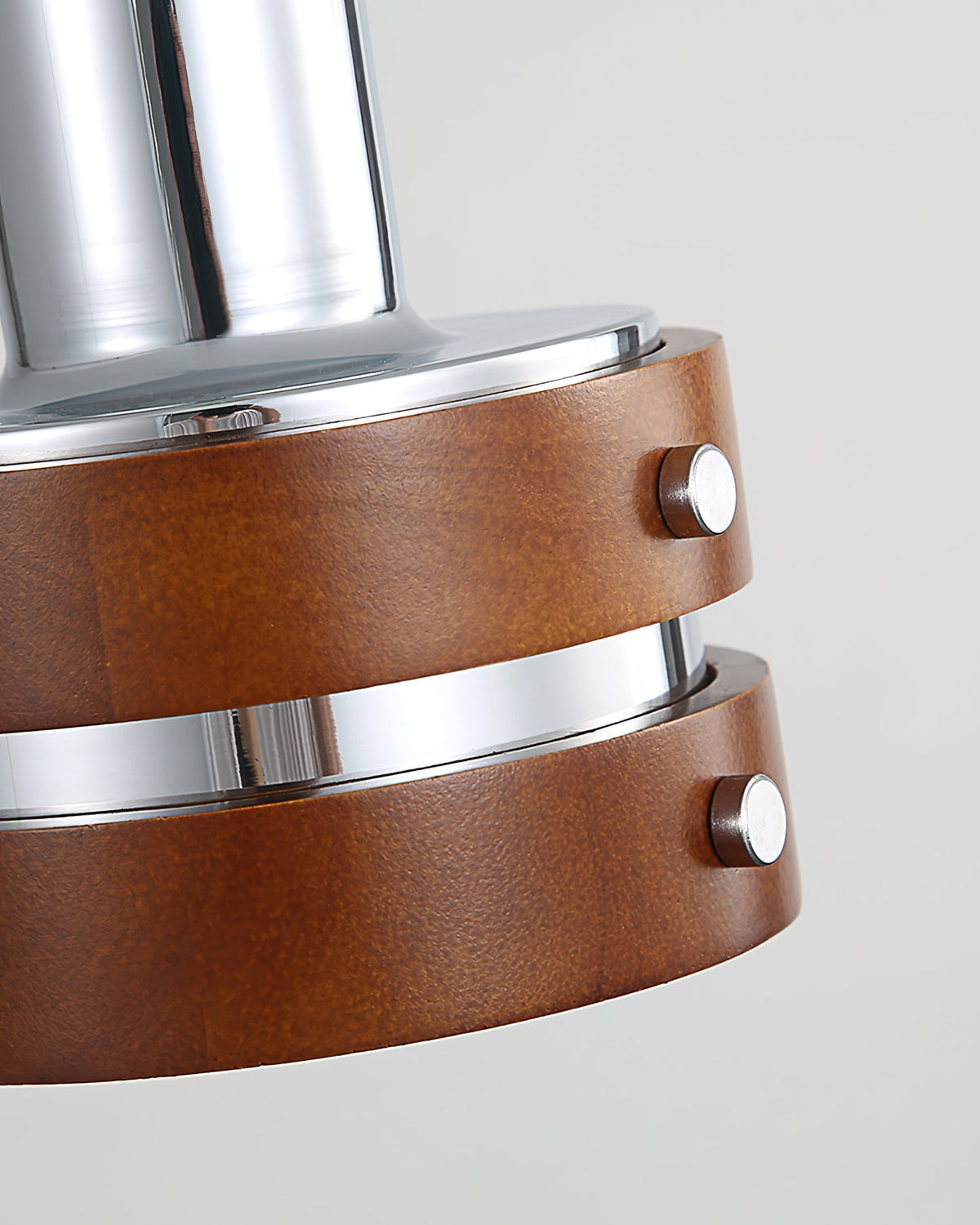 Karry Pendant Light in Chrome and Walnut Wood for Modern Interiors