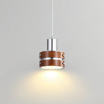 Karry Pendant Light in Chrome and Walnut Wood for Modern Interiors
