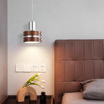 Karry Pendant Light in Chrome and Walnut Wood for Modern Interiors