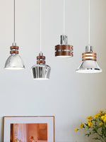 Karry Pendant Light in Chrome and Walnut Wood for Modern Interiors