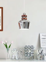 Karry Pendant Light in Chrome and Walnut Wood for Modern Interiors