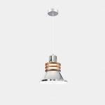 Karry Pendant Light in Chrome and Walnut Wood for Modern Interiors